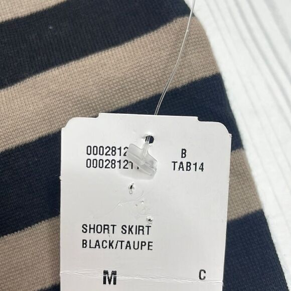 NWT Y2K Vintage Forever 21 Striped Micro Mini Skirt Black and tan medium - Picture 5 of 8